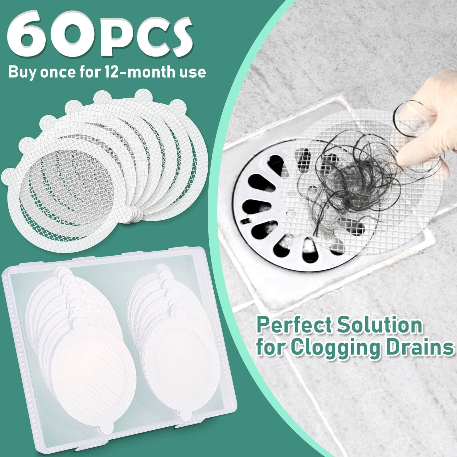 30 PCS Disposable Shower Drain Hair Catcher-Grand Kitchen