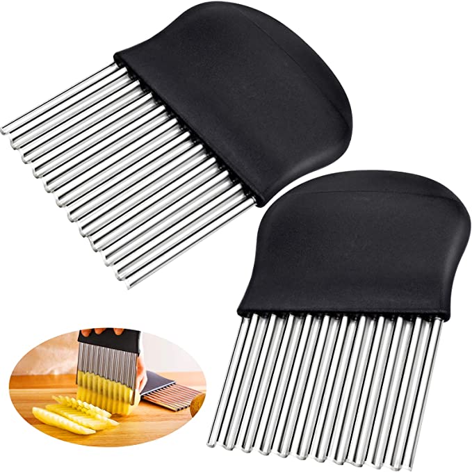 🍟Hot Sale-Stainless Steel Vegetable Slicer, Potato Wave Cutter-Grand Kitchen