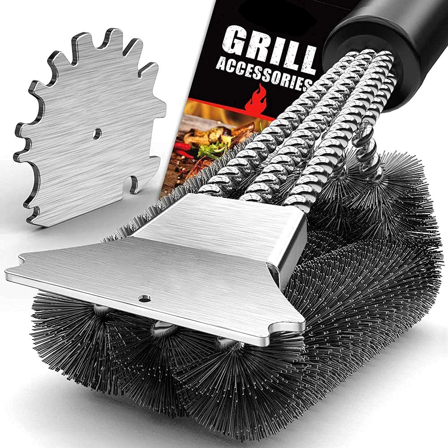 Grill Brush and Scraper Bristle Free-Grand Kitchen