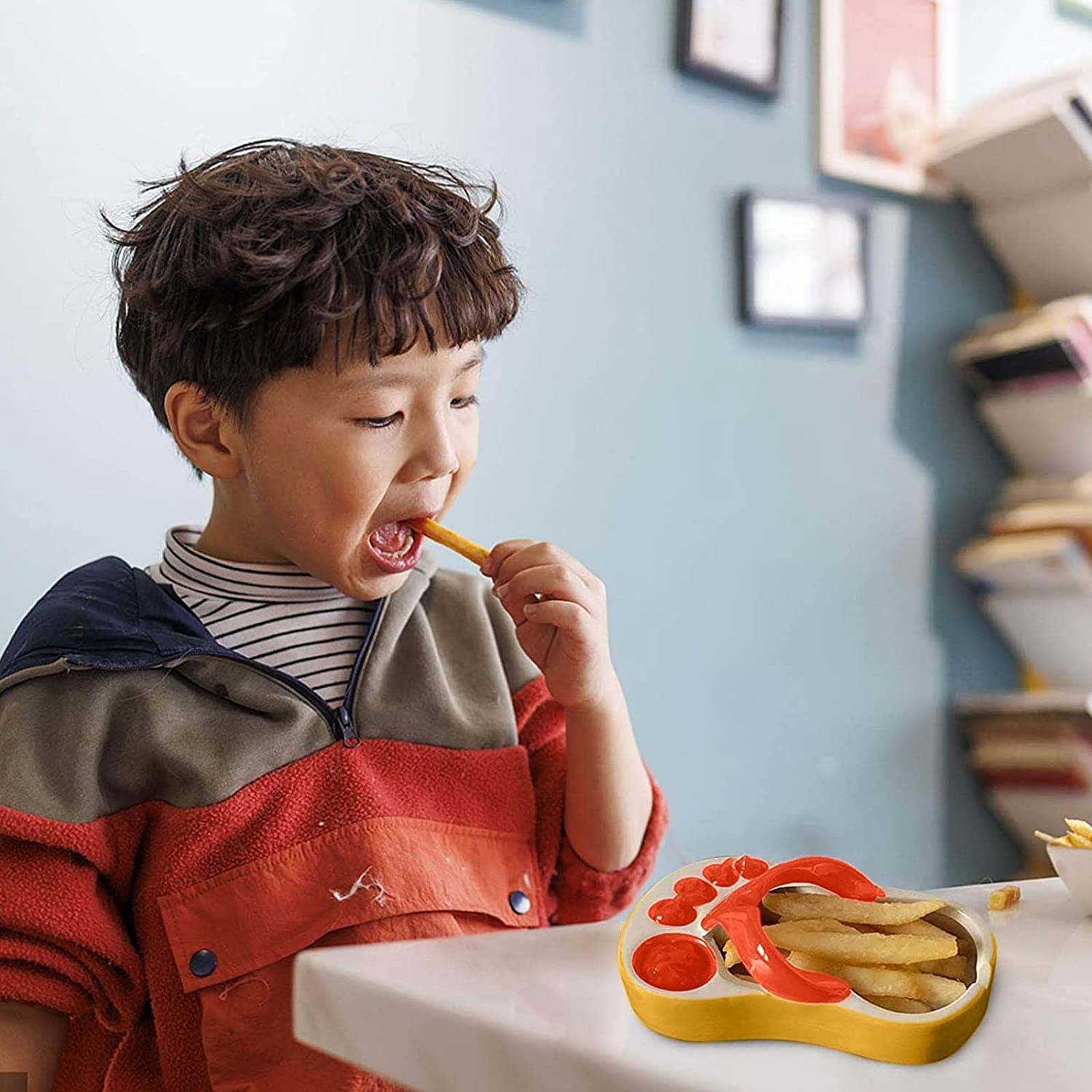 Slippers french fries plate tomato sauce dipping sauce plate-Grand Kitchen