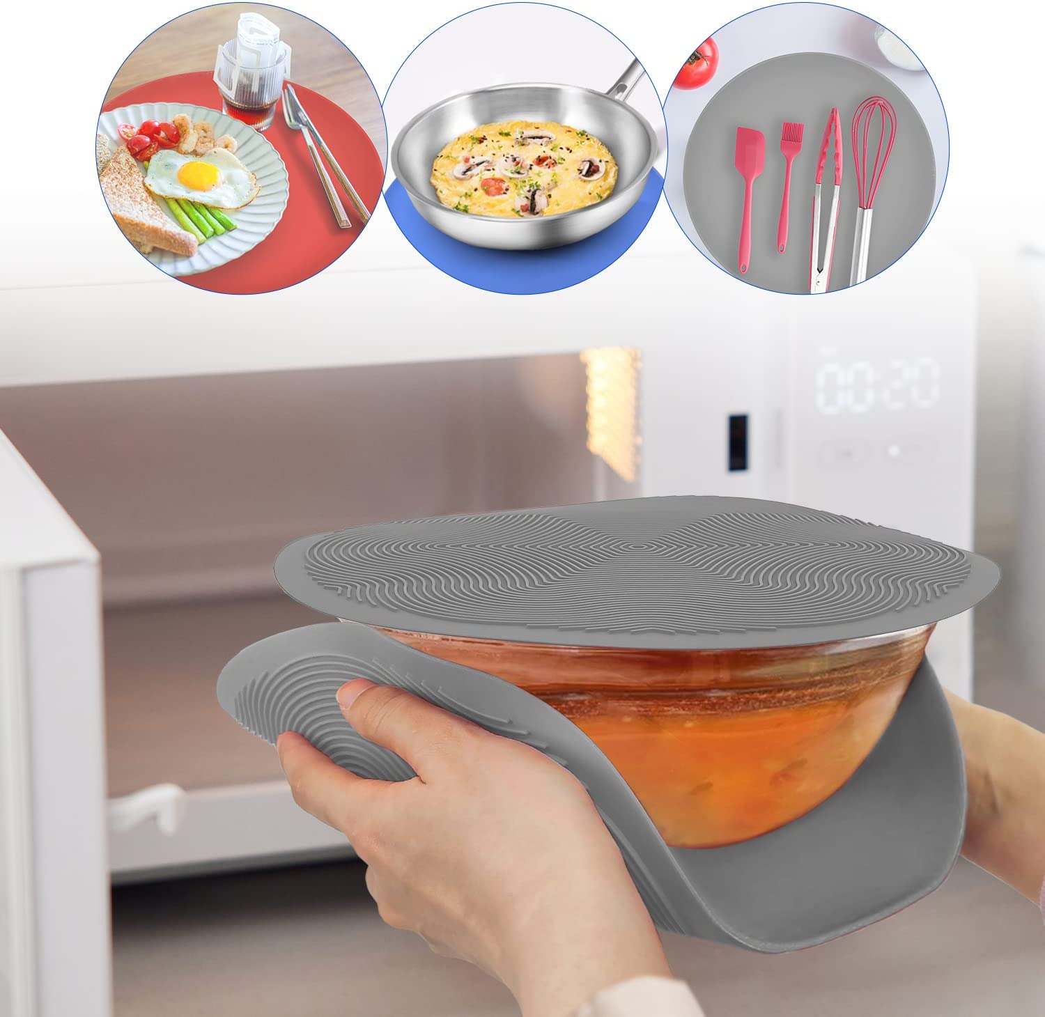 Multi-use Microwave Mat Silicone Cover Pad-Grand Kitchen