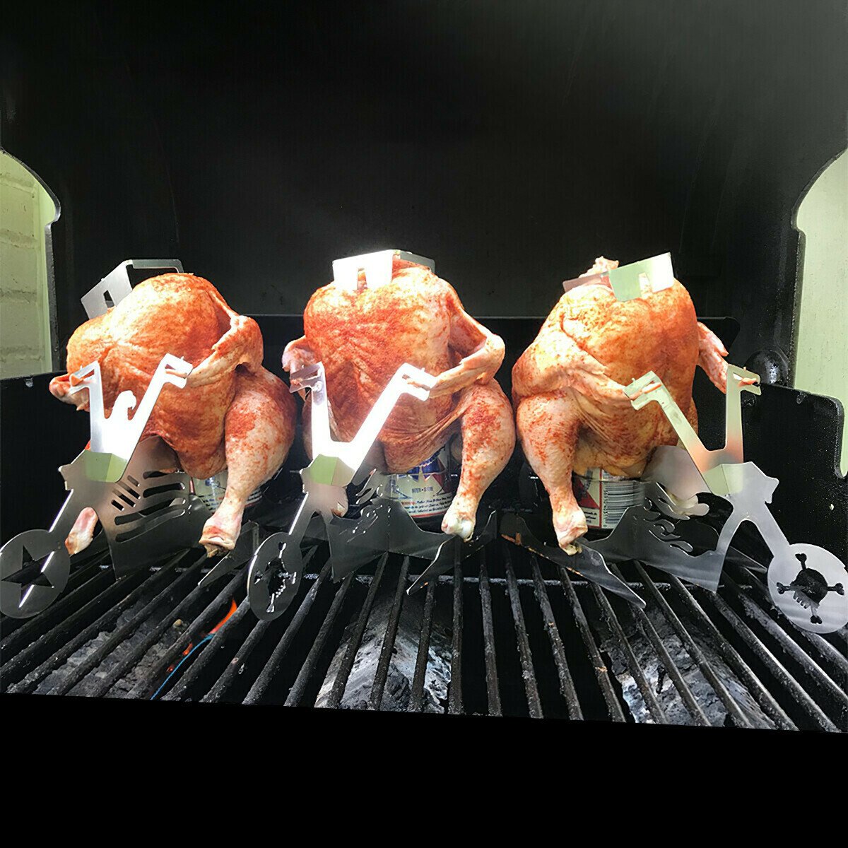Portable chicken stand Beer- American motorcycle BBQ-Grand Kitchen