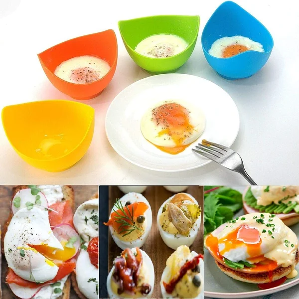 🥚🥚Easy Silicone Egg Poacher(4 Pcs)-Grand Kitchen