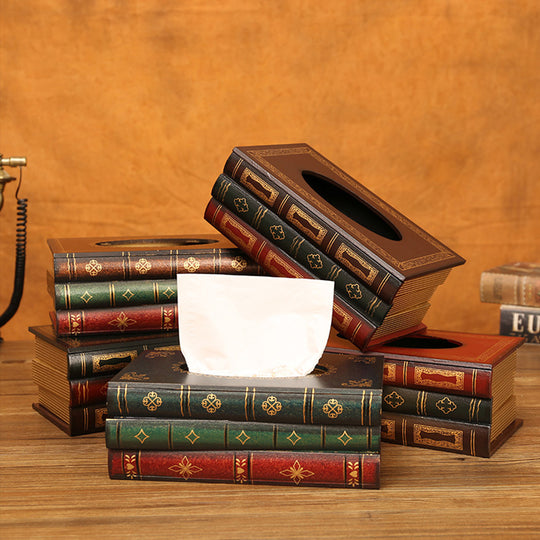 Wooden Book Tissue Box-Grand Kitchen