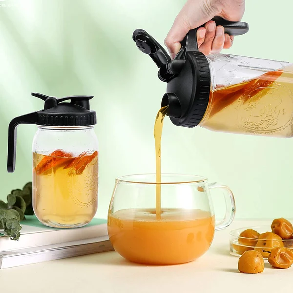 Pour & Store Pitcher Lid with Handle for Mason Jars-Grand Kitchen