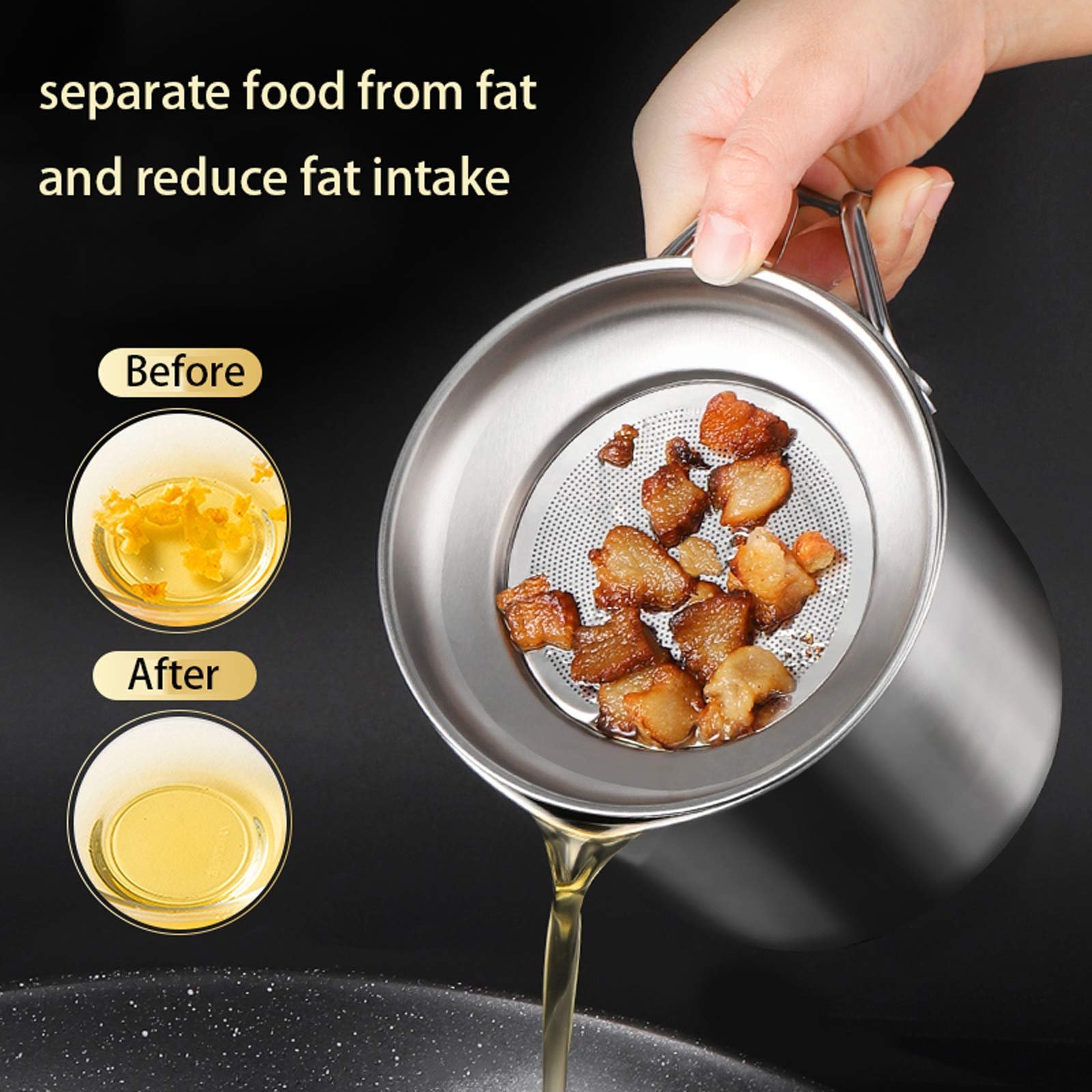 Stainless Steel Oil Filter Pot-Grand Kitchen