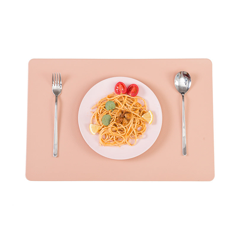 Faux Leather Placemats Heat Resistant Rectangle Mat Table Decorations-Grand Kitchen