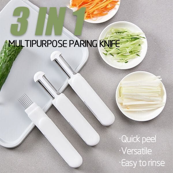3 in 1 Multifunctional Rotary Paring Knife-Grand Kitchen