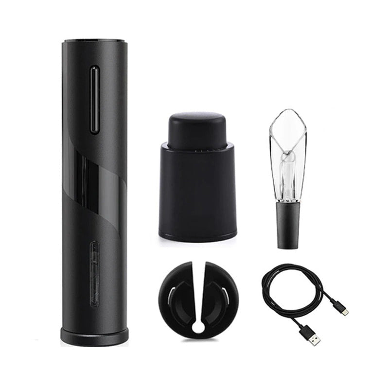 Automatic Bottle Opener for Wine Foil Cutter Electric Wine Jar Opener in Black or Red-Grand Kitchen