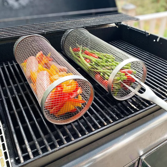 🔥Last Day 50% OFF🔥Rolling Grilling Basket-Grand Kitchen
