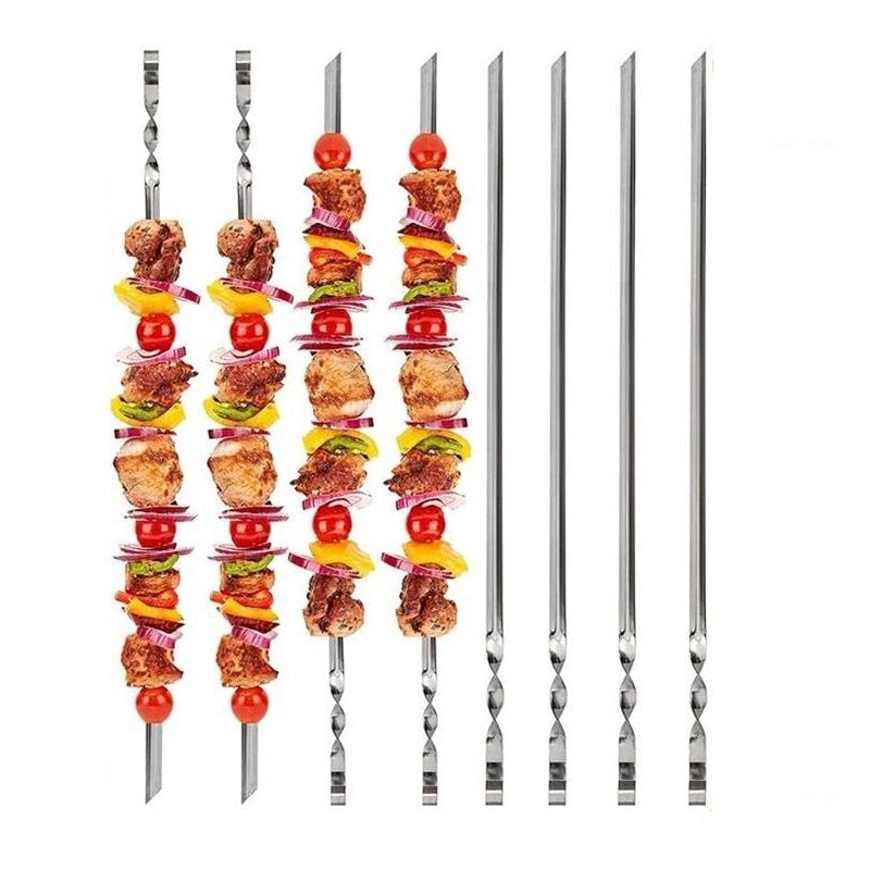 BBQ Accessories BBQ Skewers BBQ Grills Rack With 6 Wide Skewers Set-Grand Kitchen