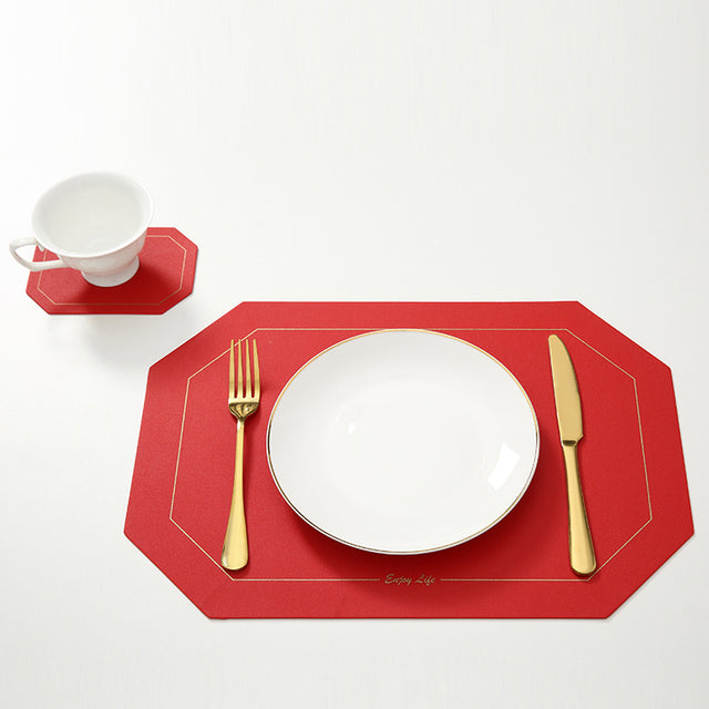 Tableware Pad Placemat Table Mat Heat Insulation Leather Bowl Coaster-Grand Kitchen