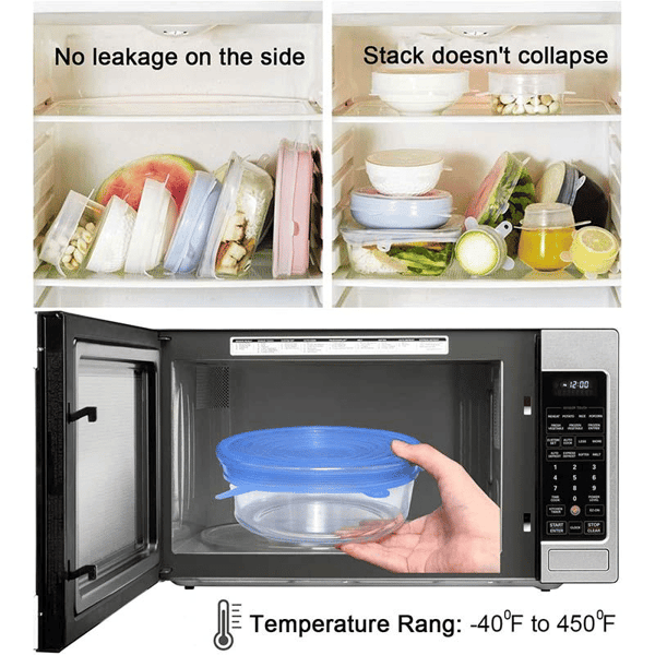 Silicone Fresh Keeping Lids 6Pcs-Grand Kitchen