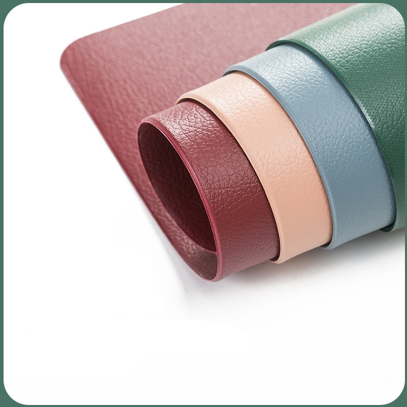 Faux Leather Placemats Heat Resistant Rectangle Mat Table Decorations-Grand Kitchen