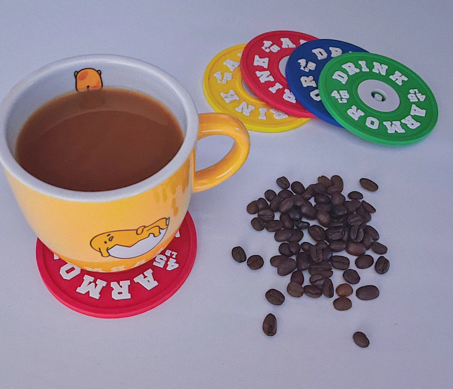 Weight Plate Coaster Set of 4 And Rack Holder-Father's Day Gift-Grand Kitchen