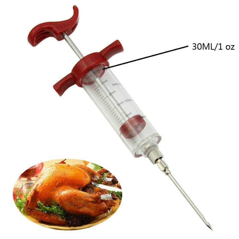 Kitchen Syringe Needle Meat Marinade Flavoring Syringe BBQ Injector-Grand Kitchen