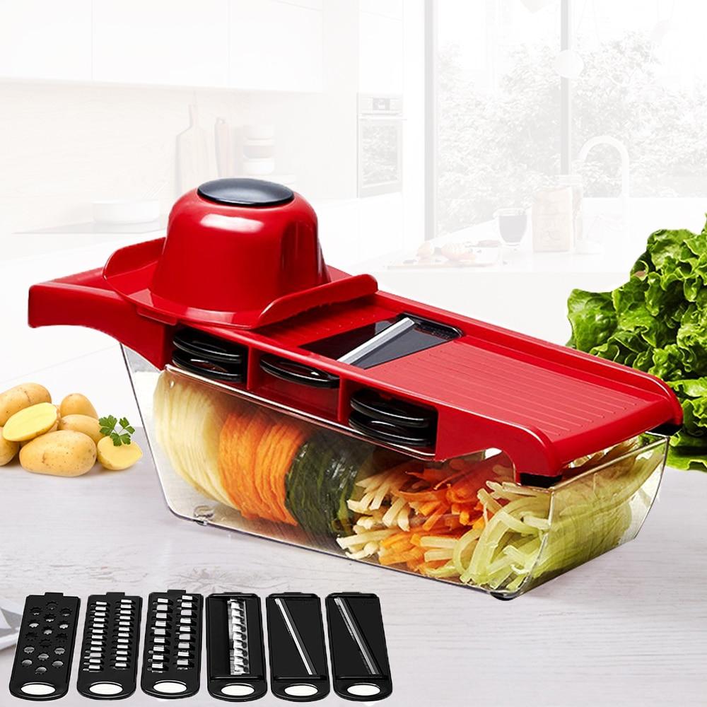 Mandoline Vegetable Slicer With Stainless Steel Blades-Grand Kitchen