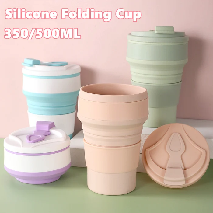 Collapsible To-Go Pocket Size Silicone Bottle for Hot and Cold Drinks