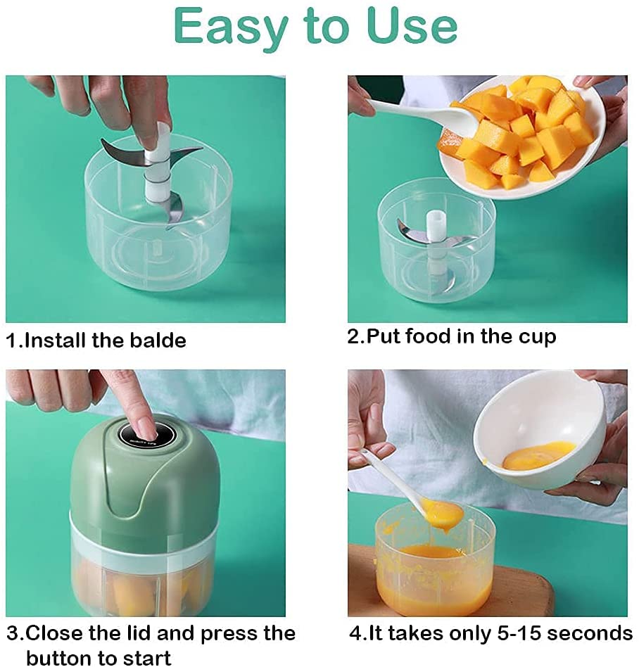 2022 Upgraded USB Rechargebale Electric Garlic Grinder-Grand Kitchen