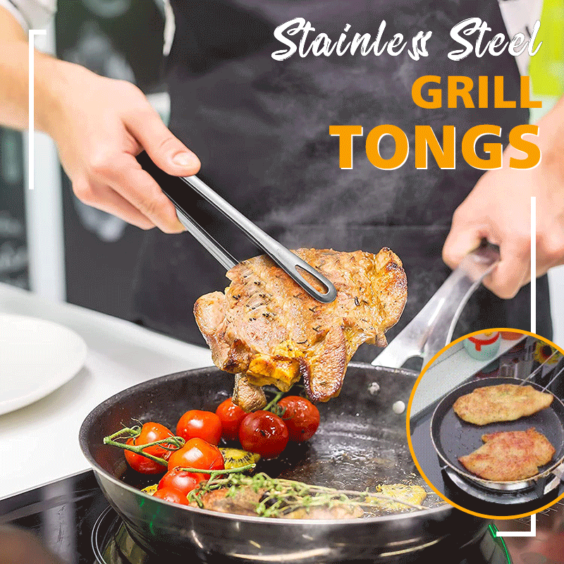 (🔥2023 New Year Sale-49% OFF) Stainless Steel Grill Tongs-Grand Kitchen