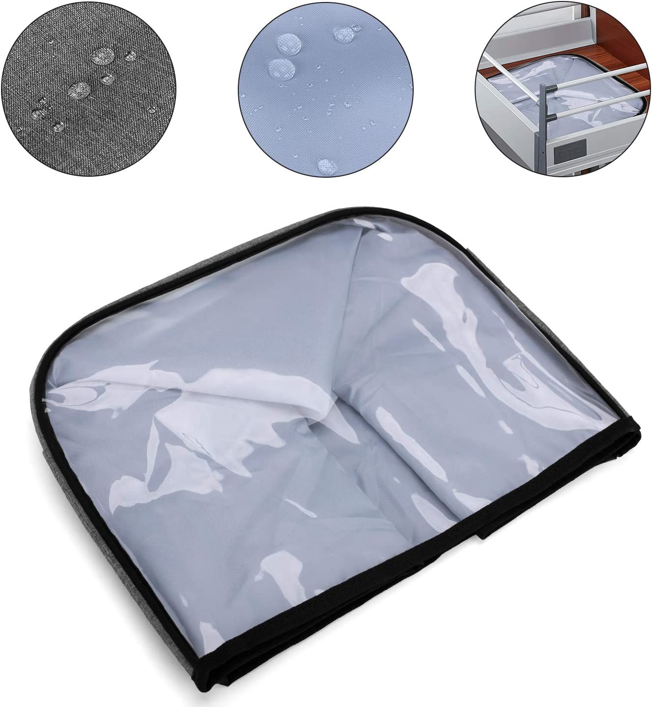 Dust Cover (Clear Front Panel) with Storage Pockets-Grand Kitchen