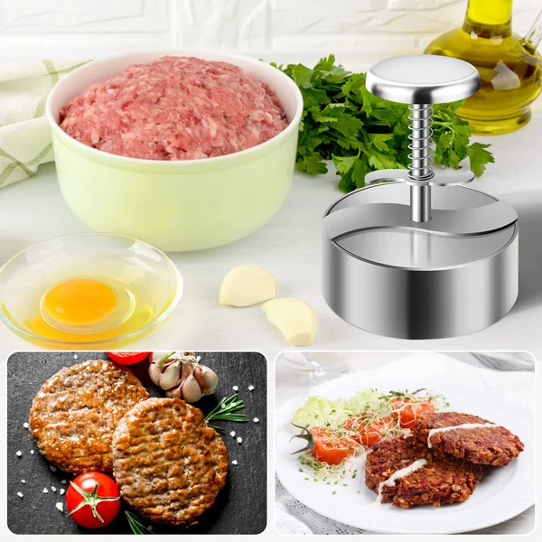 Manual meat press for hamburger patties & Hamburger Patty Paper-Grand Kitchen