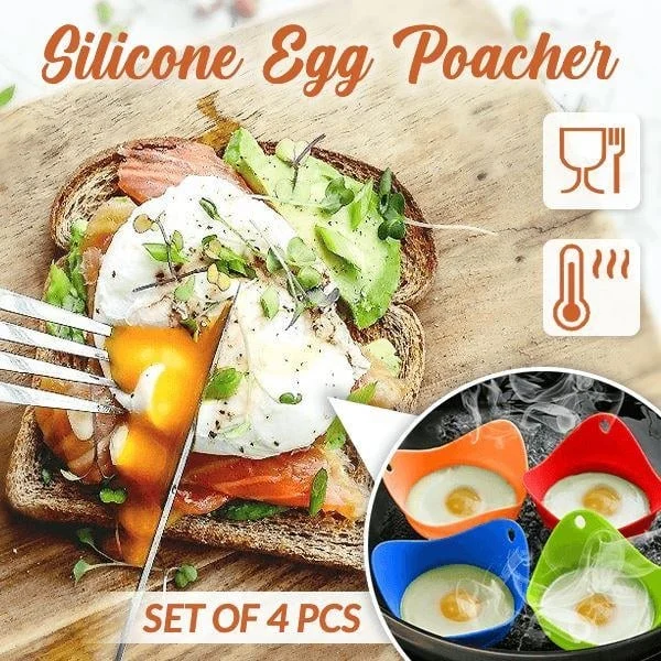 🥚🥚Easy Silicone Egg Poacher(4 Pcs)-Grand Kitchen