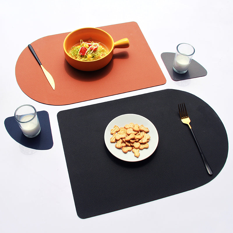 Placemat Washable Set Dual Side Tableware Pad Leather Heat Placemat-Grand Kitchen