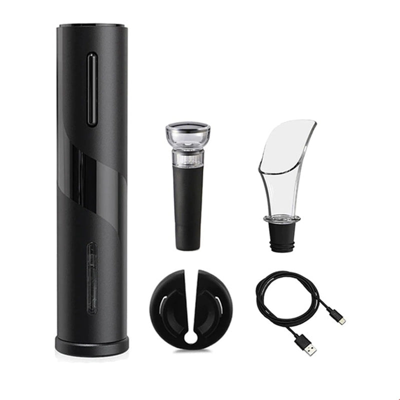 Automatic Bottle Opener for Wine Foil Cutter Electric Wine Jar Opener in Black or Red-Grand Kitchen