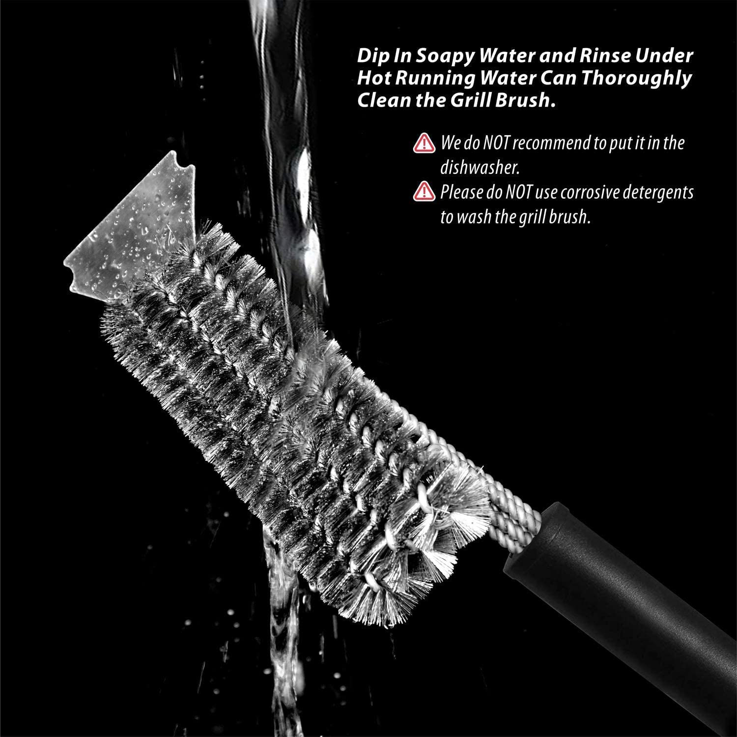 Grill Brush and Scraper Bristle Free-Grand Kitchen