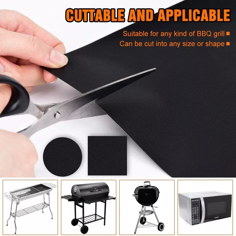 NON-STICKY RELUSABLE BBQ GRILL MAT-Grand Kitchen