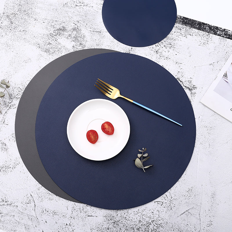 Oilproof Leather Placemat Western Food Dining Tableware Table Mat-Grand Kitchen