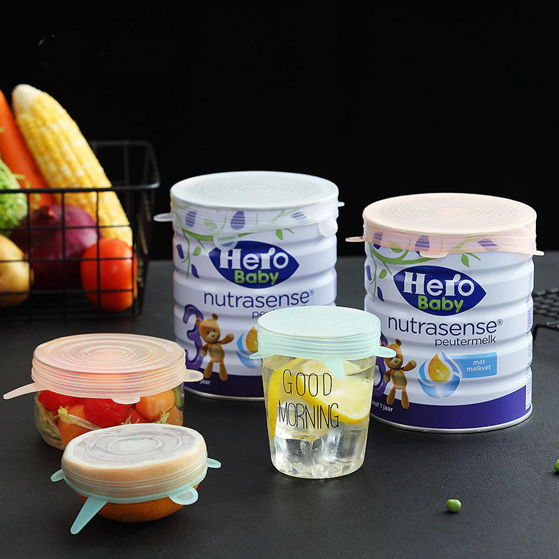 Reusable Stretch Lids Food Cover (6 pcs)-Grand Kitchen