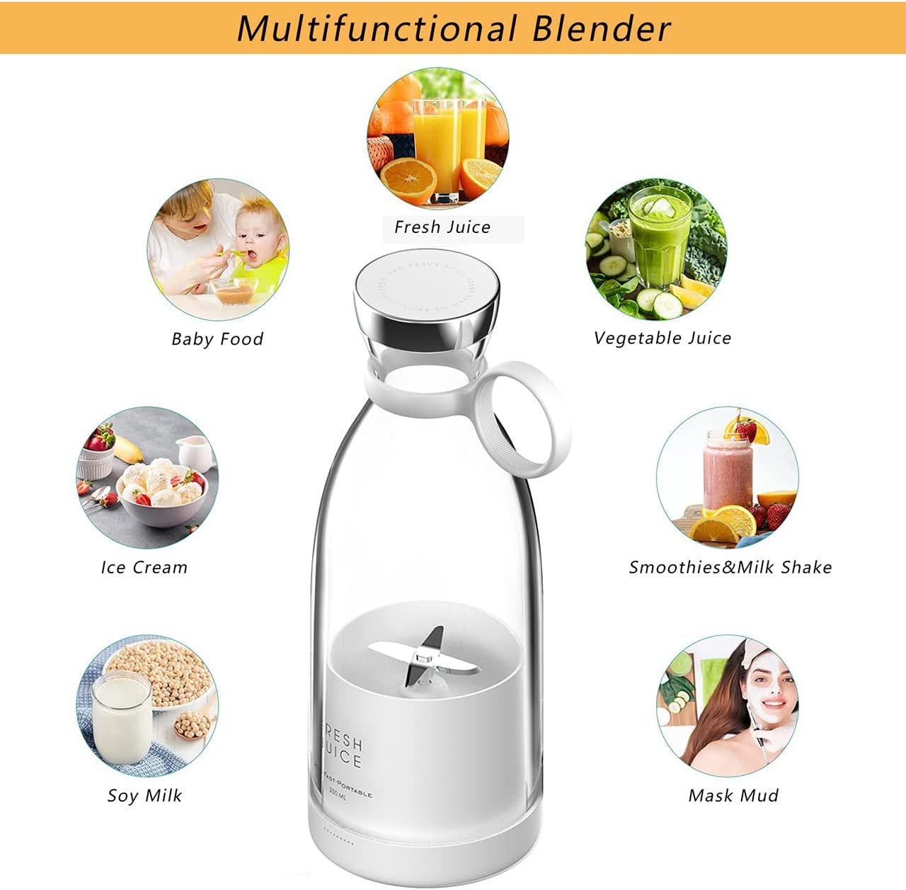 🎄2022 Christmas Hot Sale🔥Portable Blender Battery Powered USB Blender-Grand Kitchen
