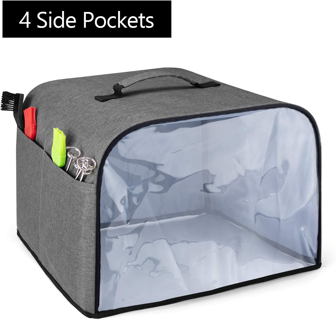 Dust Cover (Clear Front Panel) with Storage Pockets