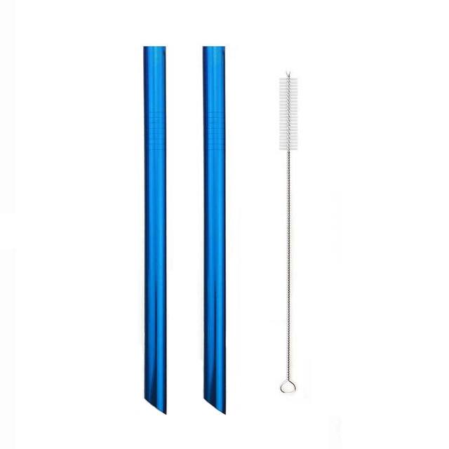 Reusable Drinking Straw Set Wide Metal Straw Stainless Steel Straw-Grand Kitchen