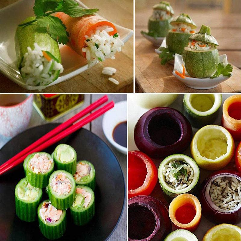 Hammer Style Hollow-Out Veggie Drill (1 Set)-Grand Kitchen