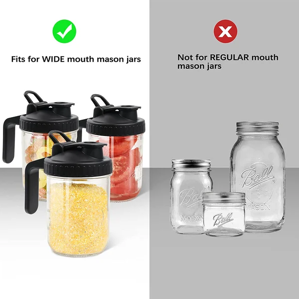 Pour & Store Pitcher Lid with Handle for Mason Jars-Grand Kitchen