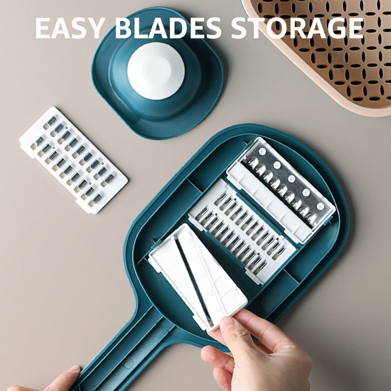 Multifunction Mandoline Slicer Cutter Grater Shredders with Strainer-Grand Kitchen