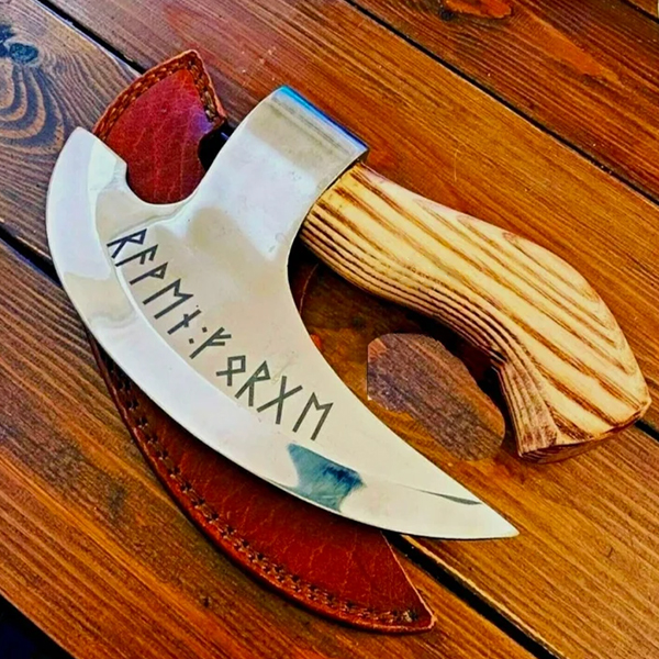 🎁🪓Gift to Him - Viking Hatchet Handmade Pizza Cutting Axe-Grand Kitchen