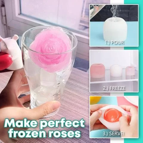 3D Rose Shape Ice Cube Mold-Grand Kitchen