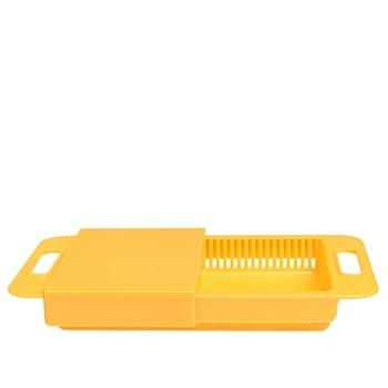 Retractable Cutting Board and Drain Basket-Grand Kitchen