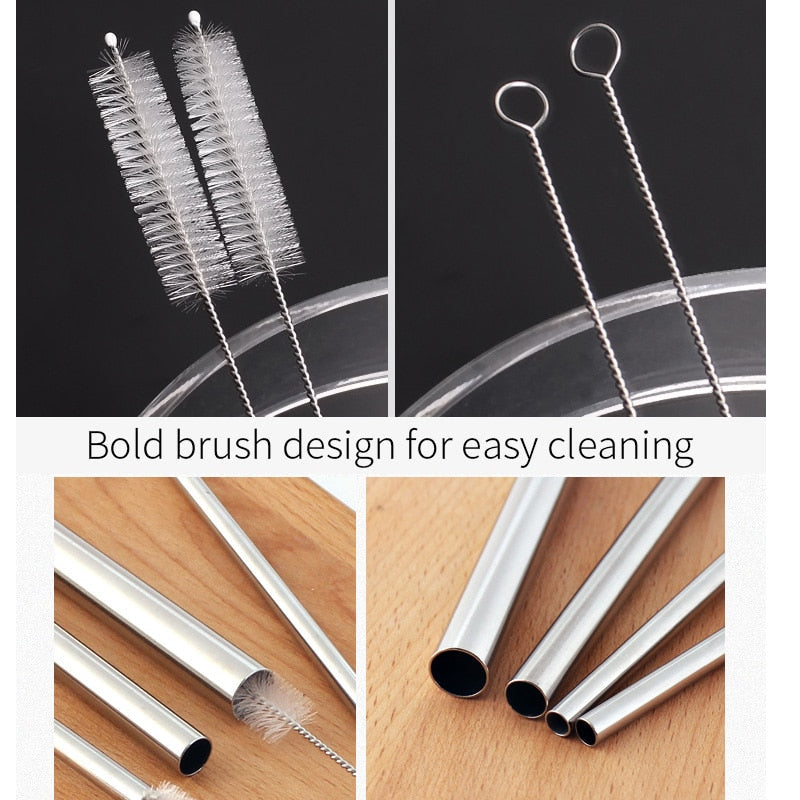 Extra Wide Straw Reusable Stainless Steel Drinking Straw Metal Straw-Grand Kitchen