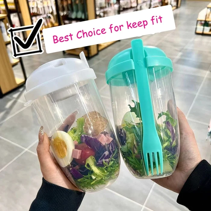 2023 Hot Sale Keep Fit Salad Meal Shaker Cup-Grand Kitchen