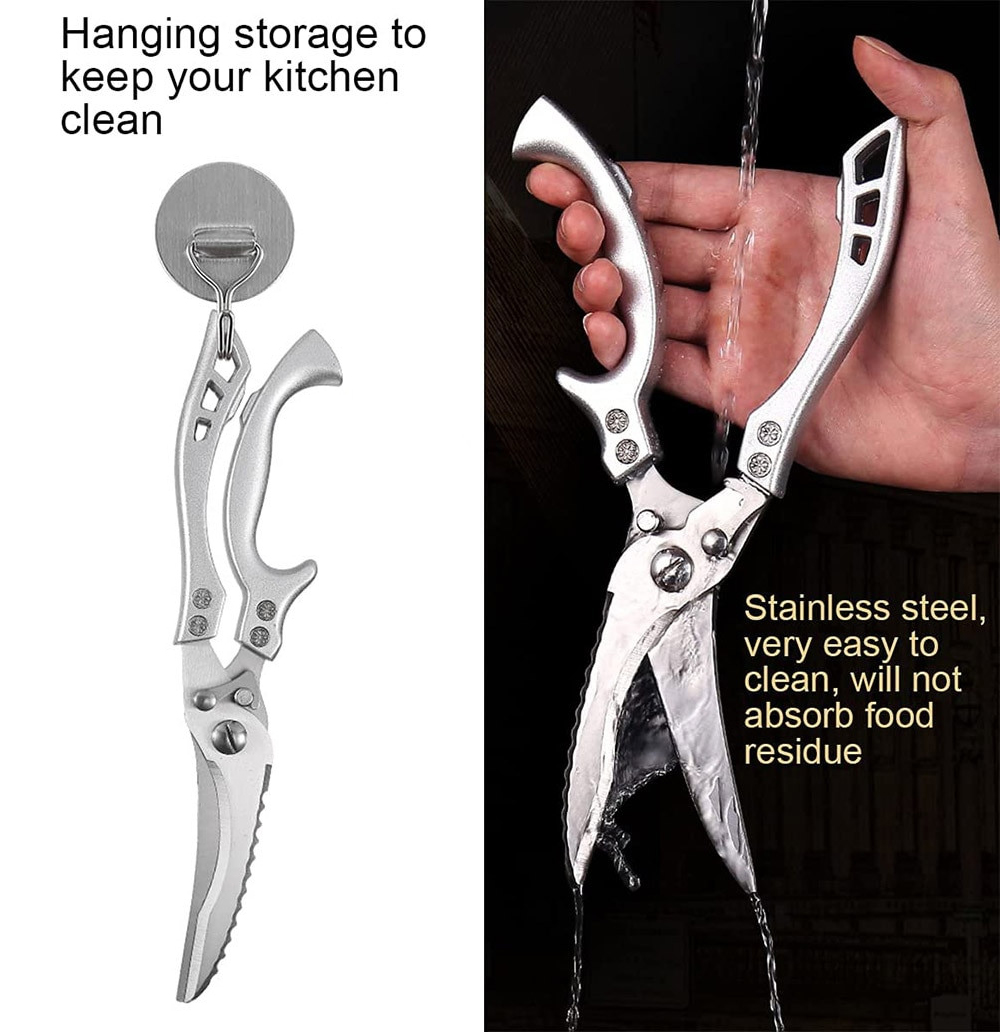 Heavy Duty Stainless Steel Bone-Cut Scissors-Grand Kitchen