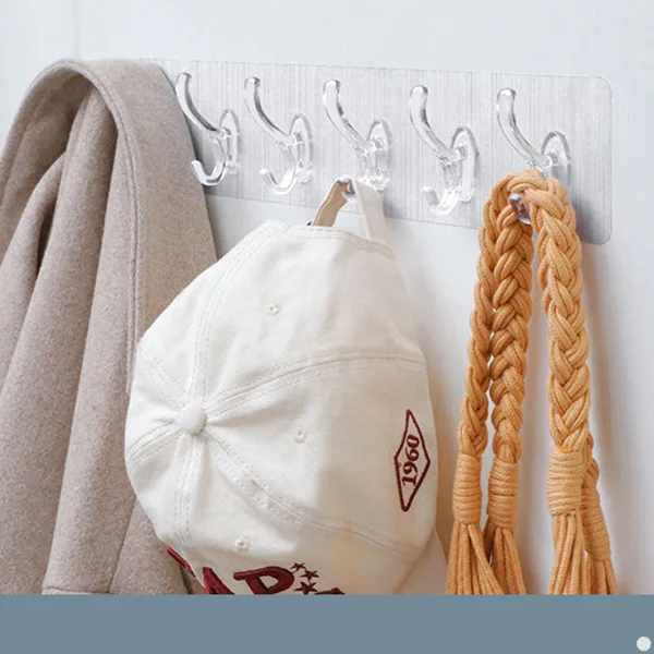  Multifunctional Transparent 6 Hooks-Grand Kitchen