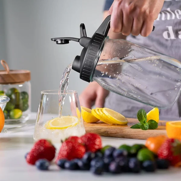 Pour & Store Pitcher Lid with Handle for Mason Jars-Grand Kitchen