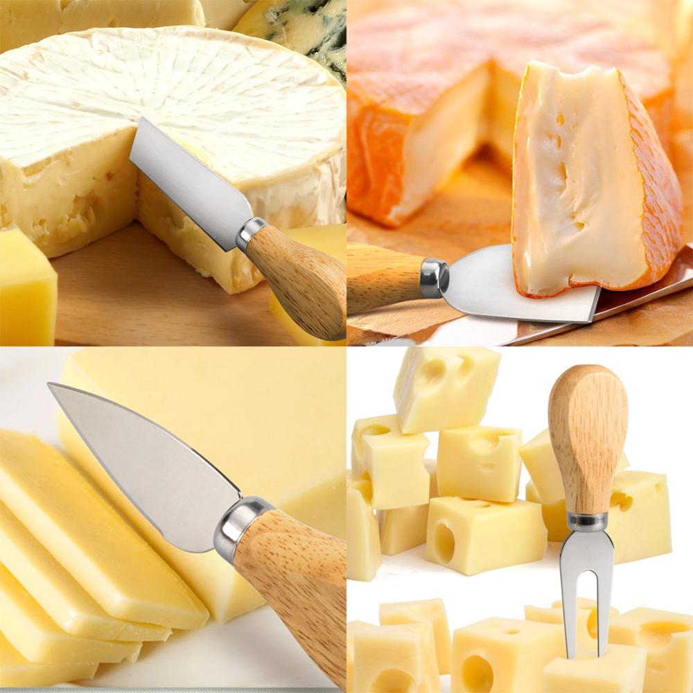 4 Cheese Knives Set-Mini Knife, Butter Knife, Spatula & Fork-Grand Kitchen