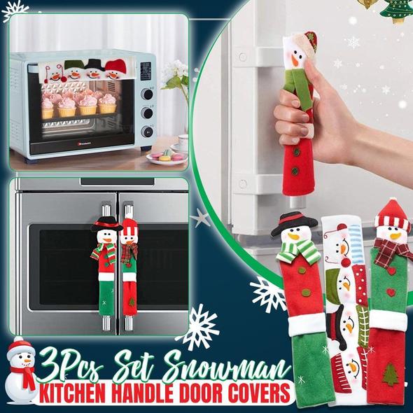 Christmas Snowman Kitchen Handle Door Covers-Grand Kitchen