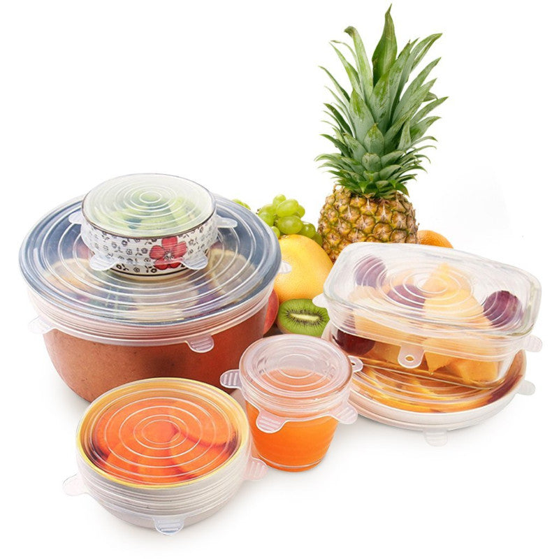 Reusable Stretch Lids Food Cover (6 pcs)-Grand Kitchen